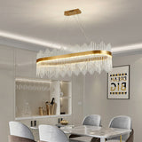 Luxury Crystal Chandelier Modern Simple Creative Ring Chandelier LED