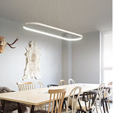 Annular LED Pendant Light Chandelier Lighting Ambient Light -LED Integrated Dimmable With Remote Control - heparts