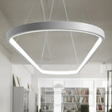 Annular LED Pendant Light Chandelier Lighting Ambient Light -LED Integrated Dimmable With Remote Control - heparts