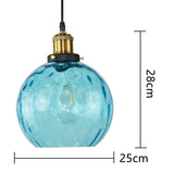 Blue Water Pattern Glass Chandelier Lighting Fixture Clustered Pendant Lights Modern Lighting