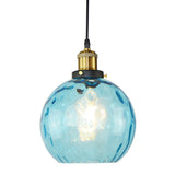 Blue Water Pattern Glass Chandelier Lighting Fixture Clustered Pendant Lights Modern Lighting