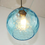 Blue Water Pattern Glass Chandelier Lighting Fixture Clustered Pendant Lights Modern Lighting