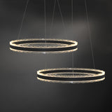 D40cm Crown Circular Pendant Light Chandelier Lighting Ambient Light - LED Dimmable Remote Control - heparts