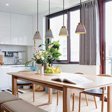 Mini Pendant Light with Antique Concrete Shade, Vintage Industrial Farmhouse Pendant Lighting Fixture Cement Ceiling Light for Dining Room