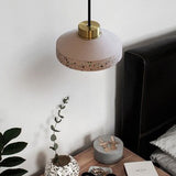 Mini Pendant Light with Antique Concrete Shade, Vintage Industrial Farmhouse Pendant Lighting Fixture Cement Ceiling Light for Dining Room