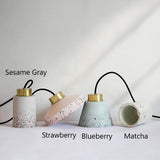Mini Pendant Light with Antique Concrete Shade, Vintage Industrial Farmhouse Pendant Lighting Fixture Cement Ceiling Light for Dining Room