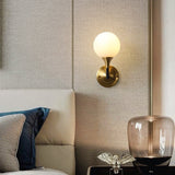 Glass ball Solid Brass Sconce Wall Lights Bathroom Lights Vanity Lighting Mid Century Sconce - heparts