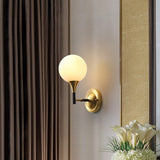 Glass ball Solid Brass Sconce Wall Lights Bathroom Lights Vanity Lighting Mid Century Sconce - heparts