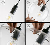 Globe Chandelier Lighting Fixture Clear Glass Bubble Clustered Pendant Lights Modern Lighting - heparts