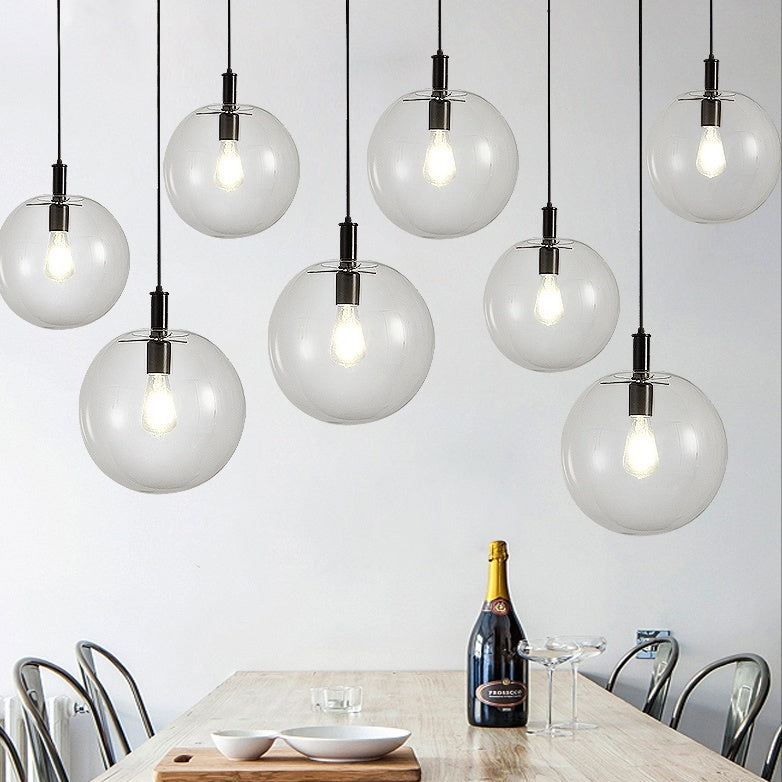 Glass ball light shop fixture