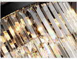 Classic Crystal Pendant Light Black Painting Clear Crystal Pendant Lamp for Living Bed Dinning Room Retro Lamp - heparts