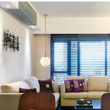 Globe Glass Pendant Light Ambient Light Electroplated Brass Metal Glass Anti-Glare LED - heparts