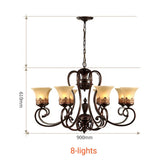 5/6/8-Light Chandelier Ambient Light Painted Finishes Metal Glass Candle Style E26 / E27 - heparts
