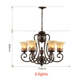 5/6/8-Light Chandelier Ambient Light Painted Finishes Metal Glass Candle Style E26 / E27 - heparts