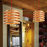 Modern Wood Drum Pendant Light Ambient Light - heparts