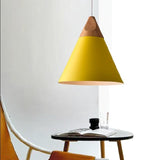 Cone Pendant Light Ambient Light Painted Finishes Aluminum LED - heparts