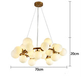 Cluster Pendant Light Ambient Light Electroplated Metal Glass Mini Style 110-120V / 220-240V Bulb Included / G4 - heparts