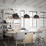 Diameter 38cm Cone Pendant Light Downlight Painted Finishes Metal Creative Vintage Pendant Lights E26/E27 - heparts