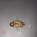 Gypsophila LED Glass Pendant Lighting Chandelier