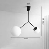 Ins White Glass Cherry Ball Pendant Light Designer's Lamp Simple Modern - heparts