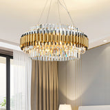 Luxury Crystal Chandelier Modern Suspension Pendant Light Elegant Ceiling Lamp Lighting Fixture for Living Dining Room