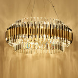 Luxury Crystal Chandelier Modern Suspension Pendant Light Elegant Ceiling Lamp Lighting Fixture for Living Dining Room
