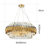 Luxury Crystal Chandelier Modern Suspension Pendant Light Elegant Ceiling Lamp Lighting Fixture for Living Dining Room