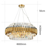 Luxury Crystal Chandelier Modern Suspension Pendant Light Elegant Ceiling Lamp Lighting Fixture for Living Dining Room