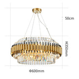 Luxury Crystal Chandelier Modern Suspension Pendant Light Elegant Ceiling Lamp Lighting Fixture for Living Dining Room