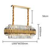 Luxury Crystal Chandelier Modern Suspension Pendant Light Elegant Ceiling Lamp Lighting Fixture for Living Dining Room