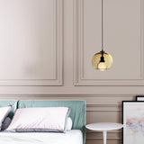 Mini Artistic Double Glass Chandelier Pendant Lighting Chandelier Modern Lamps with Adjustable Cord for Bedroom Dining Room Restaurant