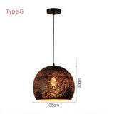 Mini Retro Hollow Wrought Iron Corroded Chandelier Pendant Lighting Modern Lamps