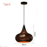 Mini Retro Hollow Wrought Iron Corroded Chandelier Pendant Lighting Modern Lamps