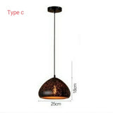 Mini Retro Hollow Wrought Iron Corroded Chandelier Pendant Lighting Modern Lamps