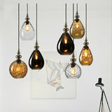 Mini Retro Water Pattern Glass Chandelier Pendant Lighting Chandelier Modern Lamps