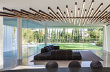Modern Fishbone Chandelier Contemporary Variety Light Ambient Light Pendant Light LED Integrated Dimmable Remote Control