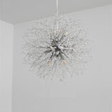 Modern Electroplated Globe Chandeliers Firework Led Vintage Pendant Lights G9 Bulb Base - heparts