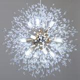 Modern Electroplated Globe Chandeliers Firework Led Vintage Pendant Lights G9 Bulb Base - heparts