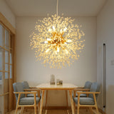 Modern Electroplated Globe Chandeliers Firework Led Vintage Pendant Lights G9 Bulb Base - heparts