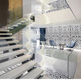 Modern Fishbone Chandelier Contemporary Variety Light Ambient Light Pendant Light LED Integrated Dimmable Remote Control