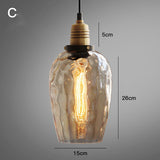 Retro Industrial Style Mini Art Glass Chandelier Pendant Lighting