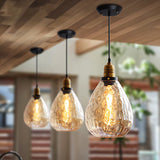 Retro Industrial Style Mini Art Glass Chandelier Pendant Lighting