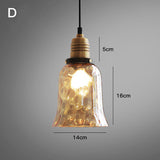 Retro Industrial Style Mini Art Glass Chandelier Pendant Lighting