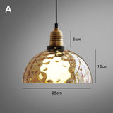 Retro Industrial Style Mini Art Glass Chandelier Pendant Lighting