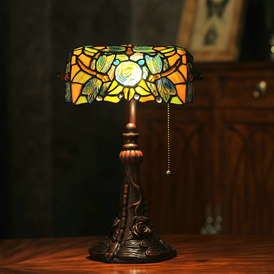 Vintage stained shop glass lamps