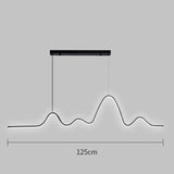 Simple Long Bar Heterosexual LED Chandelier Aluminum Silica Gel Island Painted Finishes Modern