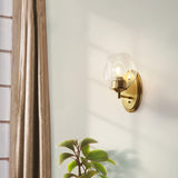 Single Glass ball Solid Brass Sconce Wall Lights Bathroom Lights Vanity Lighting - heparts