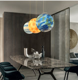 Planet/Star Pendant Lamp 3D Printing Ceiling Light E26/E27 LED Bulb Ceiling Light for Home, Office, Bars and Cafe - heparts