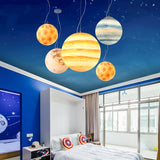 Planet/Star Pendant Lamp 3D Printing Ceiling Light E26/E27 LED Bulb Ceiling Light for Home, Office, Bars and Cafe - heparts