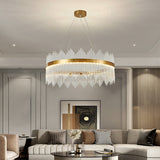 Luxury Crystal Chandelier Modern Simple Creative Ring Chandelier LED